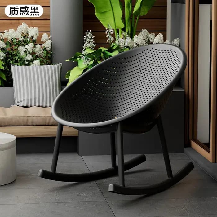 Chaise de jardin balcon loisirs chaise longue salon adulte minimaliste évidé chaise à bascule réchau