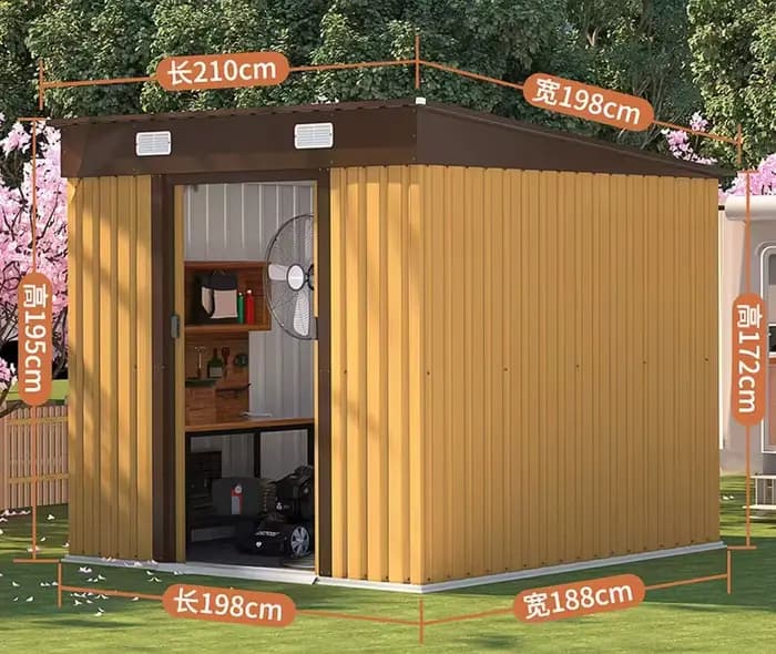 Abri de rangement extérieur, salle d'outils de jardin étanche, pièce Simple Mobile, salle utilitaire d'arrière-cour