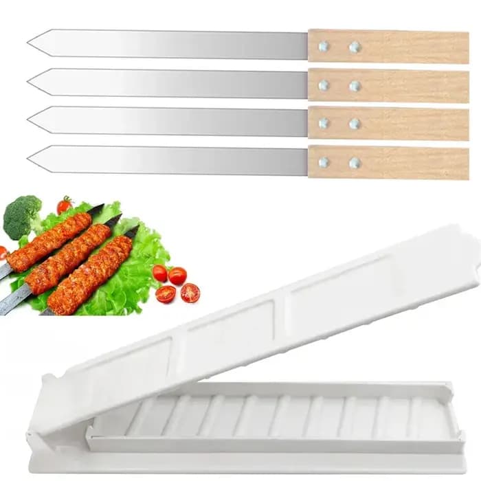 Brochettes Kabob plates en acier inoxydable pour Barbecue