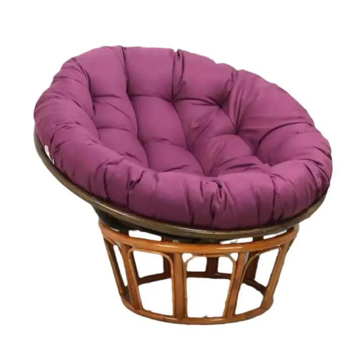 Fauteuil suspendu imperméable Papaya avec coussin rond intégré et support lombaire pour l'extérieur
