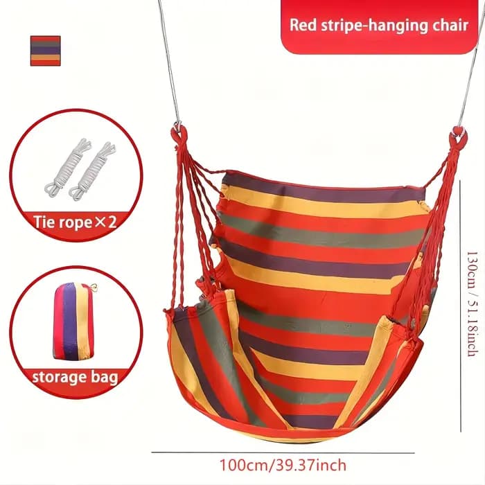 Hamac d'extérieur en toile épaisse, filet de balançoire d'extérieur pour Camping, chaise suspendue r