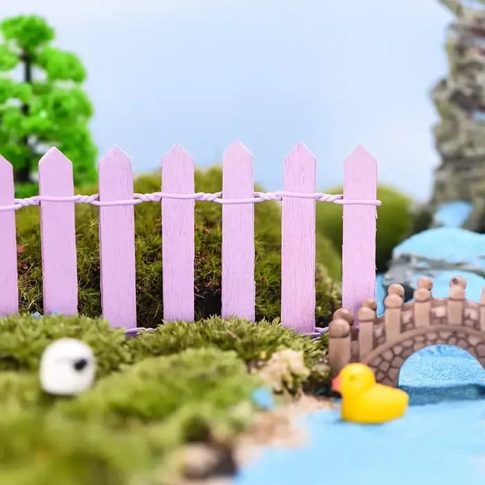 Clôture miniature en bois 5x90cm pour jardin féerique, accessoires faits main DIY pour aménagement p