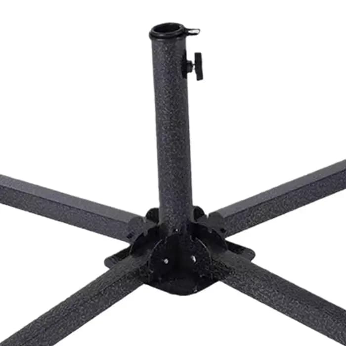 Support de parasol en acier robuste pliable pour terrasse