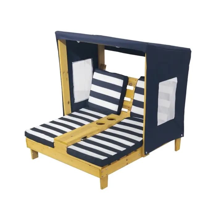 Chaise longue de plage pour enfants-canapé pliable d'extérieur avec dossier