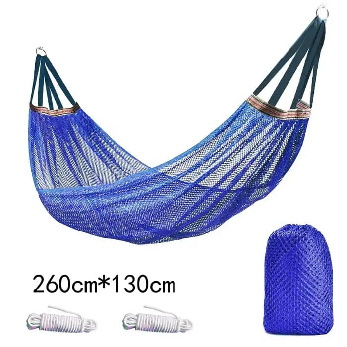 Hamac d'extérieur avec filet en soie glacée