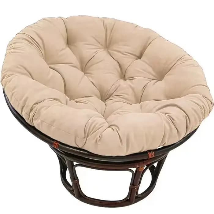 Fauteuil suspendu imperméable Papaya avec coussin rond intégré et support lombaire pour l'extérieur