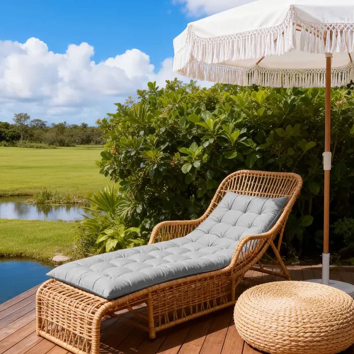 Coussin de chaise matelassé long de 170x53cm