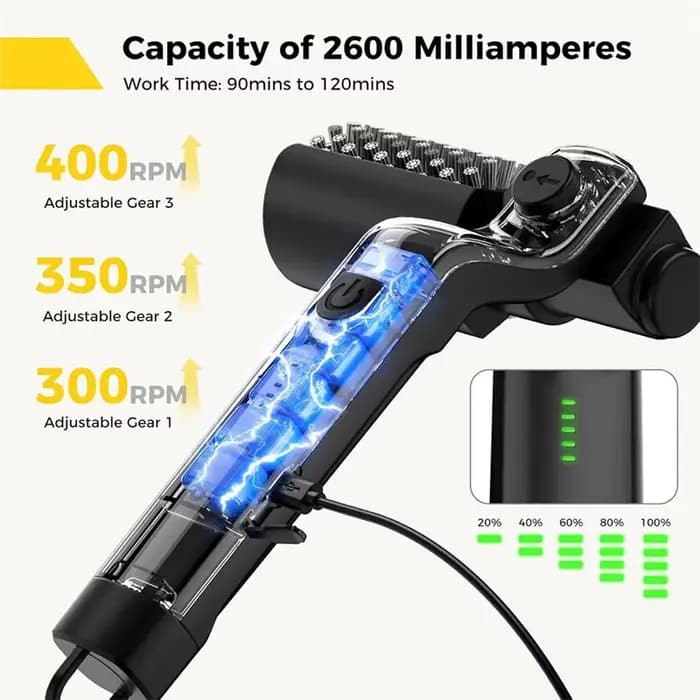 Brosse électrique pour nettoyer les grilles de barbecue