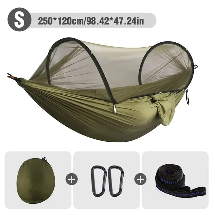 WESTTUNE hamac de Camping en plein air avec moustiquaire hamacs suspendus à ouverture rapide automatique tissu suspendu