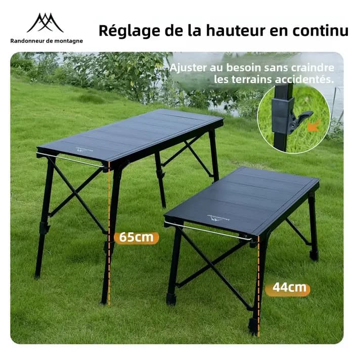 Table de camping portable Mountainhiker pour barbecue