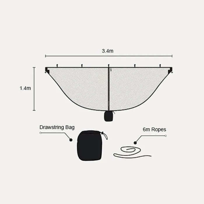 Moustiquaire de hamac d'extérieur portable pour voyage