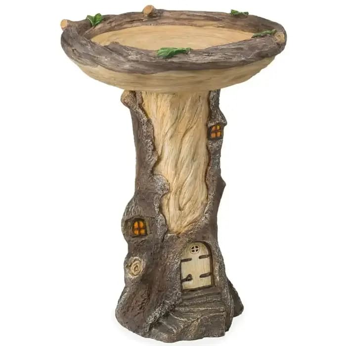 Décoration de jardin extérieure : Fontaine à oiseaux en polyrésine, style antique, pour la décoration de jardin, la fontaine d'eau, le bain d'oiseaux, la cour et la maison.