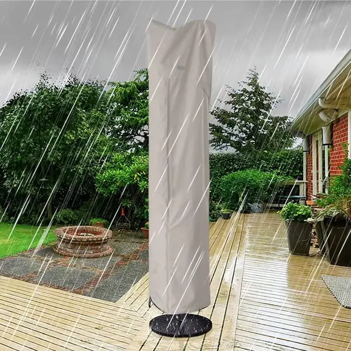 Housse de Parasol imperméable pour Patio, couverture de Parasol de marché avec fermeture éclair pour parapluies décalés en porte-à-faux d'extérieur de 7 à 13 pieds, housse en tissu de pluie