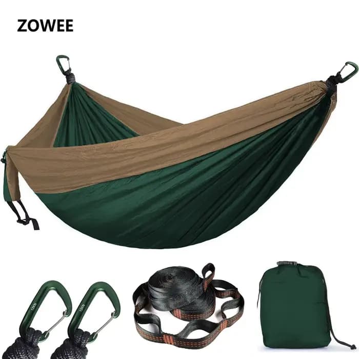 Hamac de Parachute Double pour 2 Personnes avec Sangles – Idéal pour le Camping