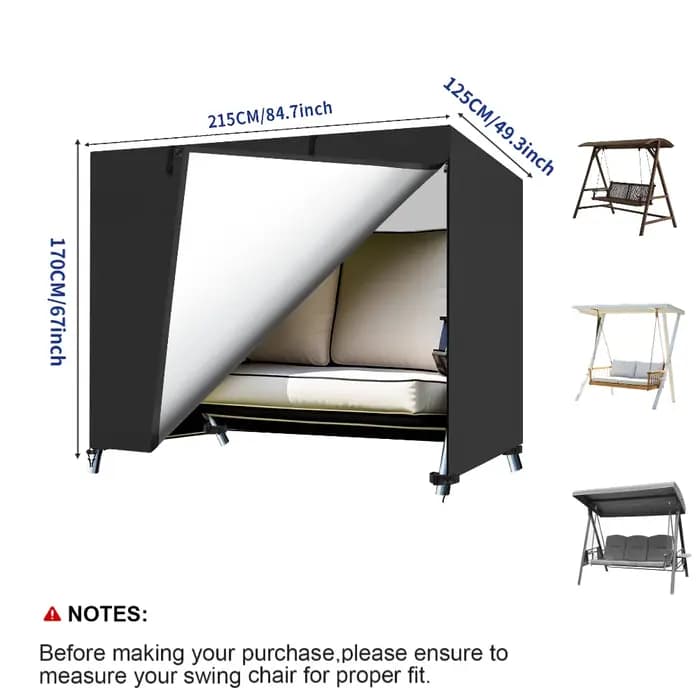 Housse de chaise suspendue en rotin pour patio extérieur