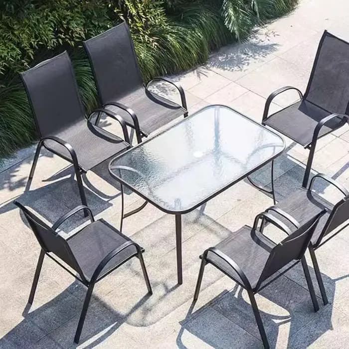2 pièces chaises de Jardin à dossier haut nordique étanche confortable salle à manger chaises de Jar