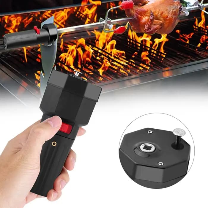 Moteur de gril électrique à piles, 1.5V, rôti de barbecue, document noir