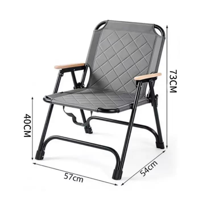 Chaise pliante Kemet avec renfort du dossier, chaise de camping portable pour la plage, la pêche, le