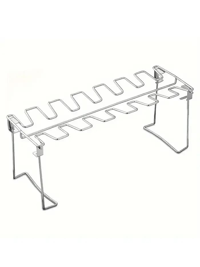 Support de jambe de poulet pour gril avec plateau d'égouttage