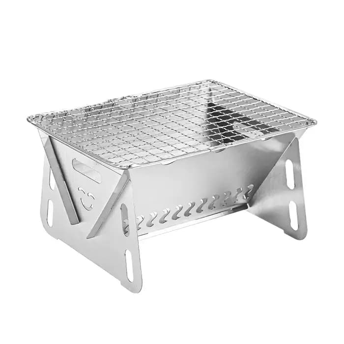 Poêle de Barbecue pliant d'extérieur en acier inoxydable