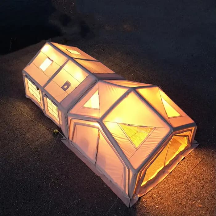 Vente chaude! Grande tente de Camping extérieure gonflable Durable et imperméable de luxe pour 8-10