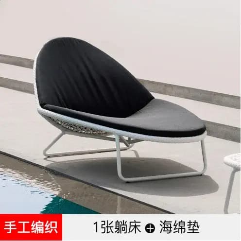 Rotin adultes Chaise pliante plage inclinable