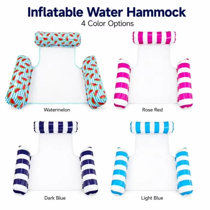 Hamac gonflable pour piscine avec centre en maille