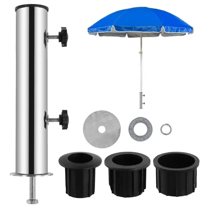 Tube de support de parapluie en acier inoxydable