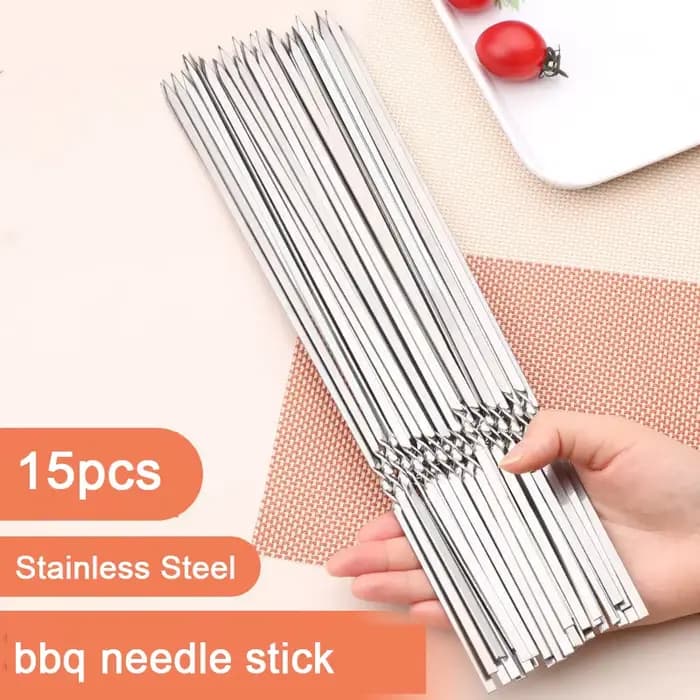 Brochettes de Barbecue réutilisables en acier inoxydable