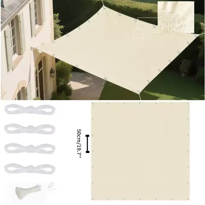 Toile d'ombrage 2x3/3x4/4x5/M imperméable pour extérieur