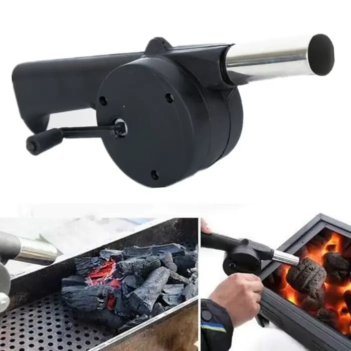 Ventilateur de Barbecue souffleur d'air démarreur de feu rapide manivelle manuelle Portable pour pique-nique en plein