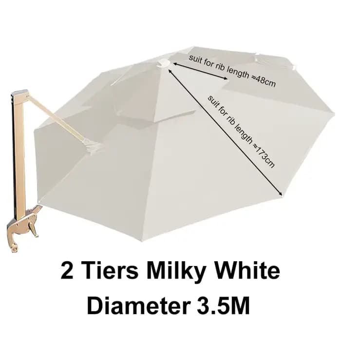 Tissu de rechange 3M/3.5M pour parasol romain