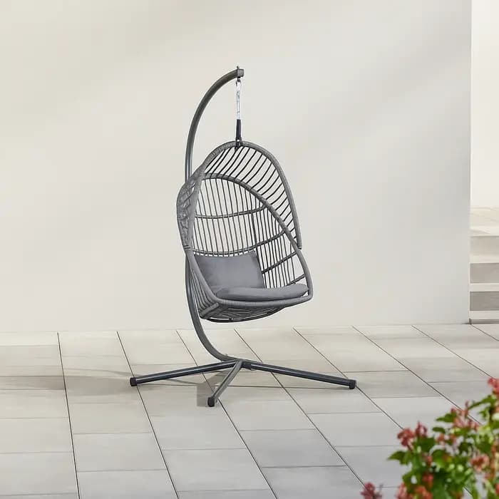 Chaise à œufs suspendue avec cadre en acier moderne