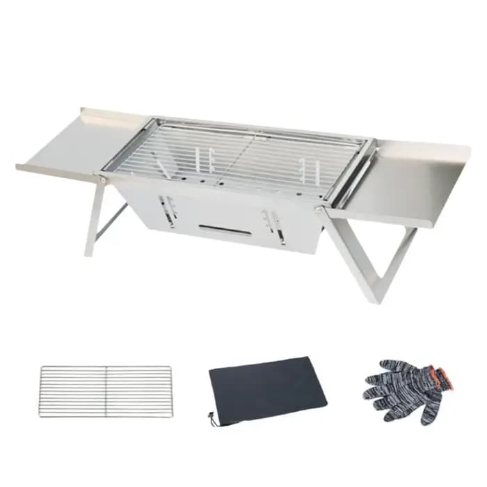 Barbecue pliable pratique en acier inoxydable