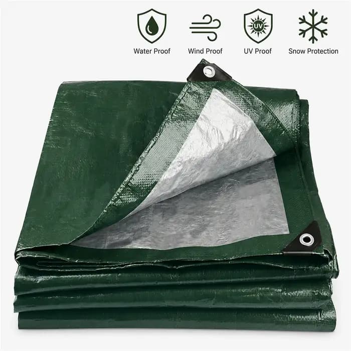 Bâche imperméable robuste pour l'extérieur, résistante aux déchirures, en PE, avec œillets renforcés pour le mobilier de jardin