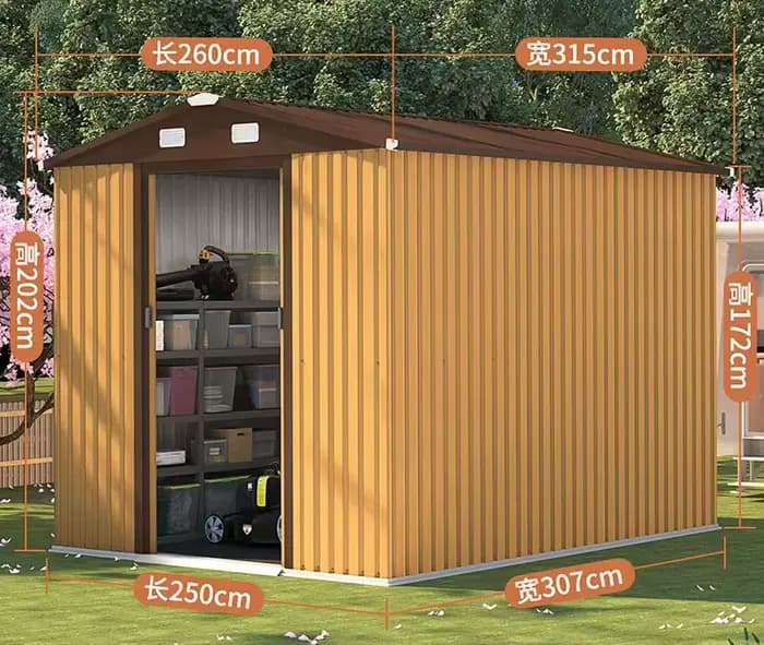 Abri de rangement extérieur, salle d'outils de jardin étanche, pièce Simple Mobile, salle utilitaire d'arrière-cour