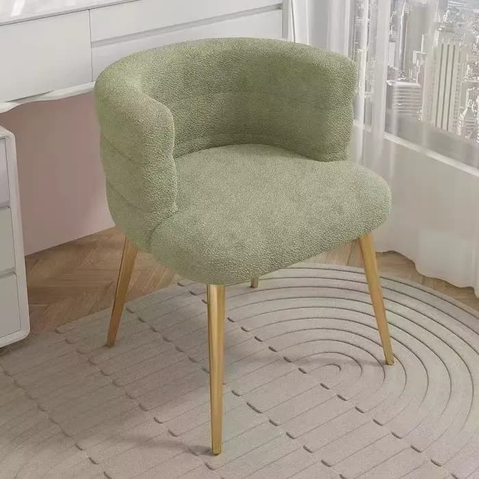 Formwell-Petite version de chaise d'appoint, dossier incurvé pour cuisine, salle à manger, pieds mét