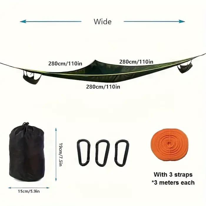 Hamac triangulaire portable en maille légère pour plusieurs personnes