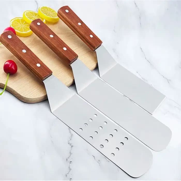 Spatule et grattoir à gril en acier inoxydable