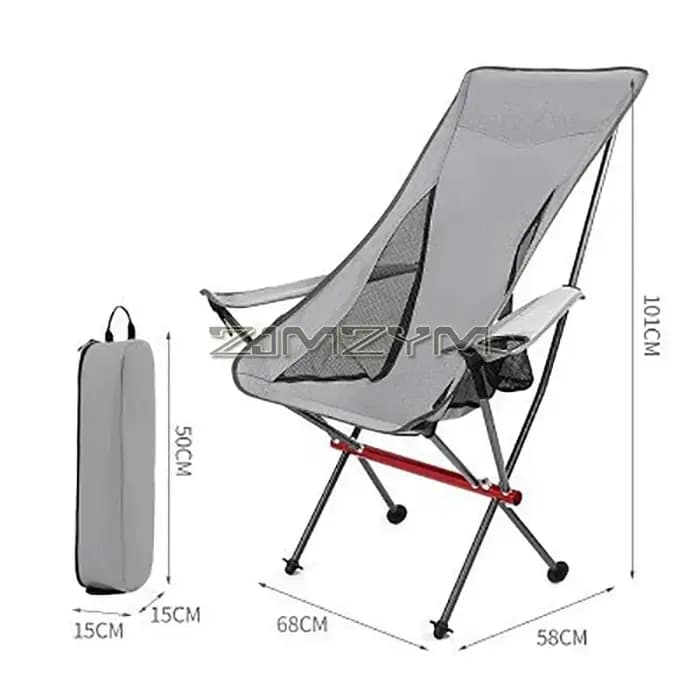 Chaise de camping à dossier haut