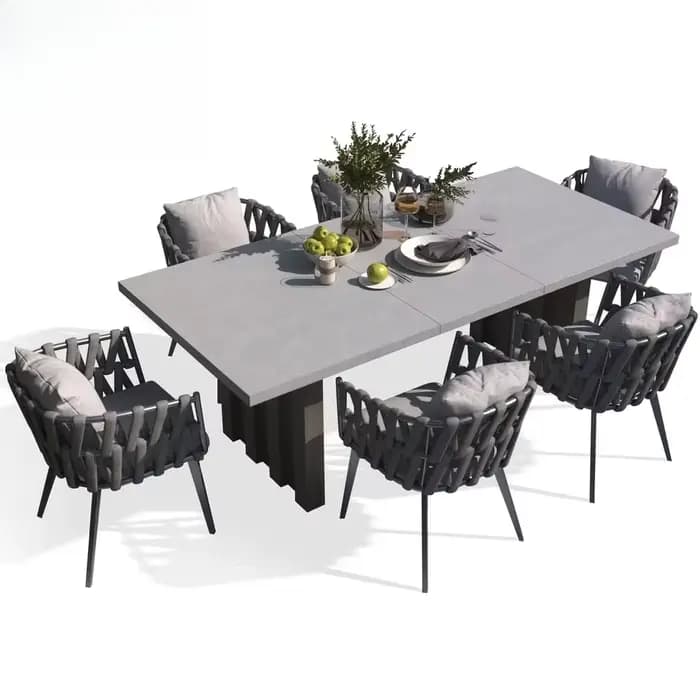 Ensemble de salle à manger d'extérieur de haute qualité, ensemble d'extérieur moderne, meubles de Pa