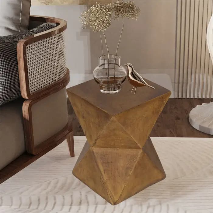 Table d'appoint en béton pour terrasse