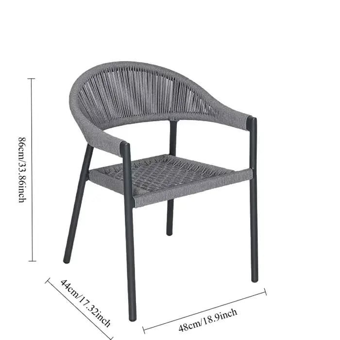 Chaise de salle à manger intérieure et extérieure Simple, café, jardin, Restaurant, Villa, cour, dos