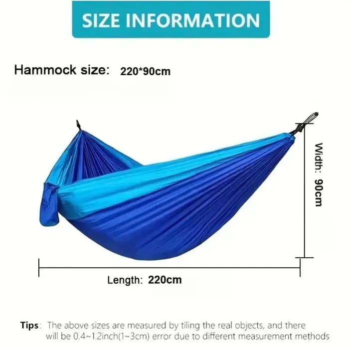 Hamac de Camping en Nylon léger pour l'extérieur, avec sangles de suspension, parfait pour les voyag