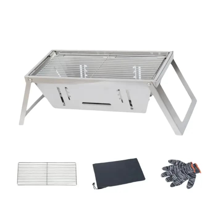 Réchaud de barbecue pliable en acier inoxydable