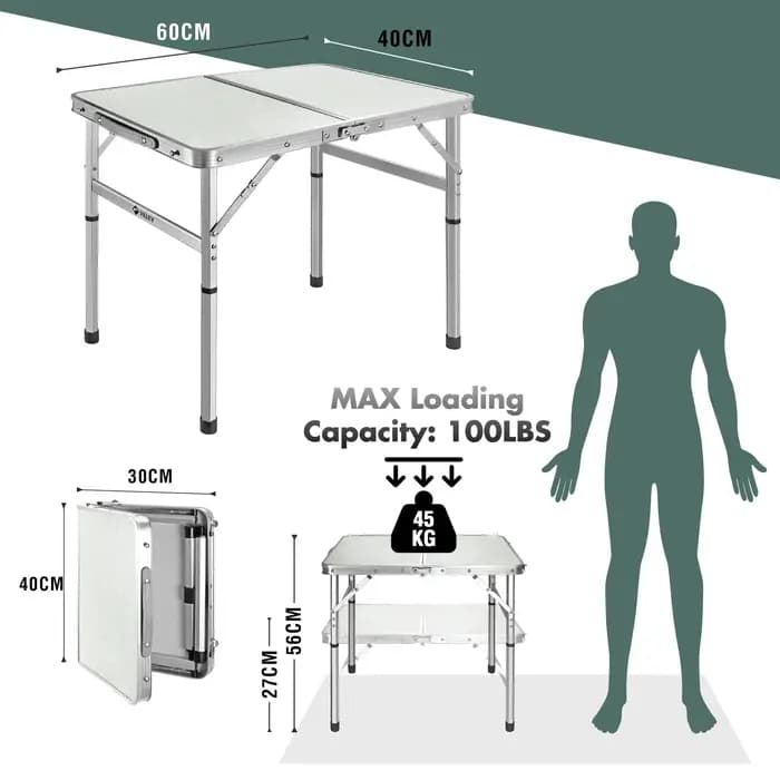 Table pliante Portable en alliage d'aluminium