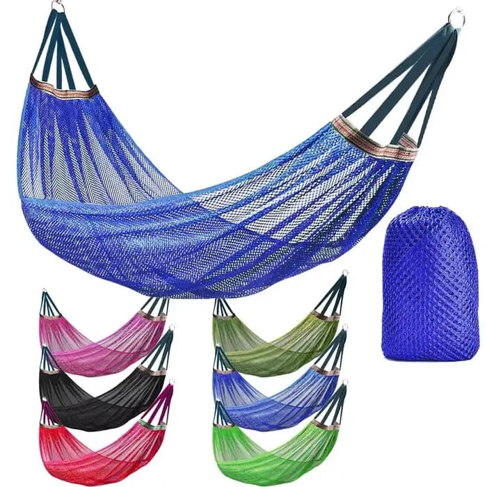 Hamac portable en maille de soie glacée, capacité de charge 200 kg, avec sac de rangement, balançoir
