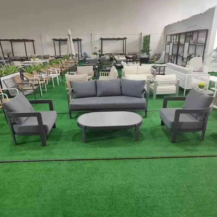 Ensemble de salon en aluminium pour cours