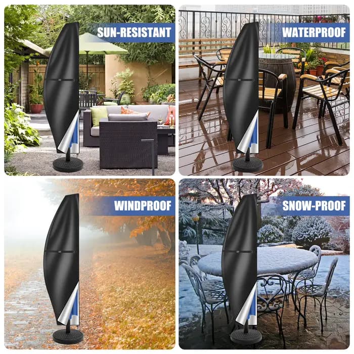 Housse de parasol de patio imperméable pour extérieur