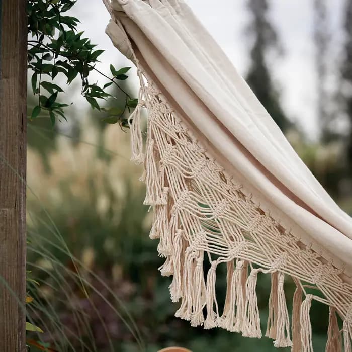 Grand hamac pour 2 personnes, Style Boho, macramé brésilien à franges, Double hamac de luxe, balanço